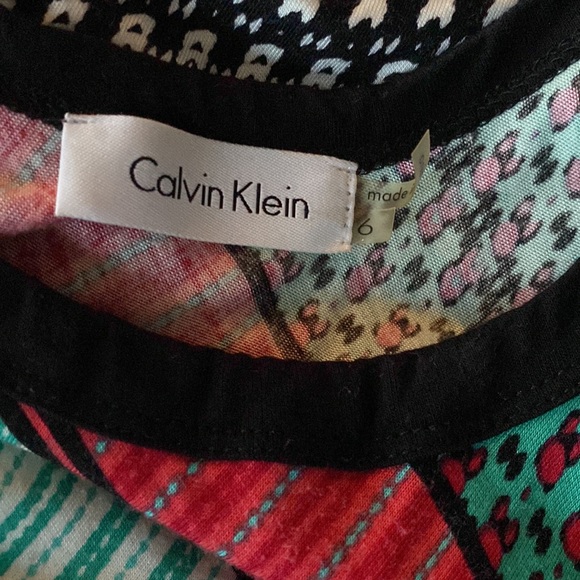 Calvin Klein Beautiful Print A Line Maxi Stretch Dress - Picture 11 of 16